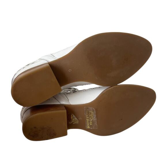 Jeffrey Campbell Taggart Open Weave Ankle White Leather  Boots Size 6 - Picture 8 of 9